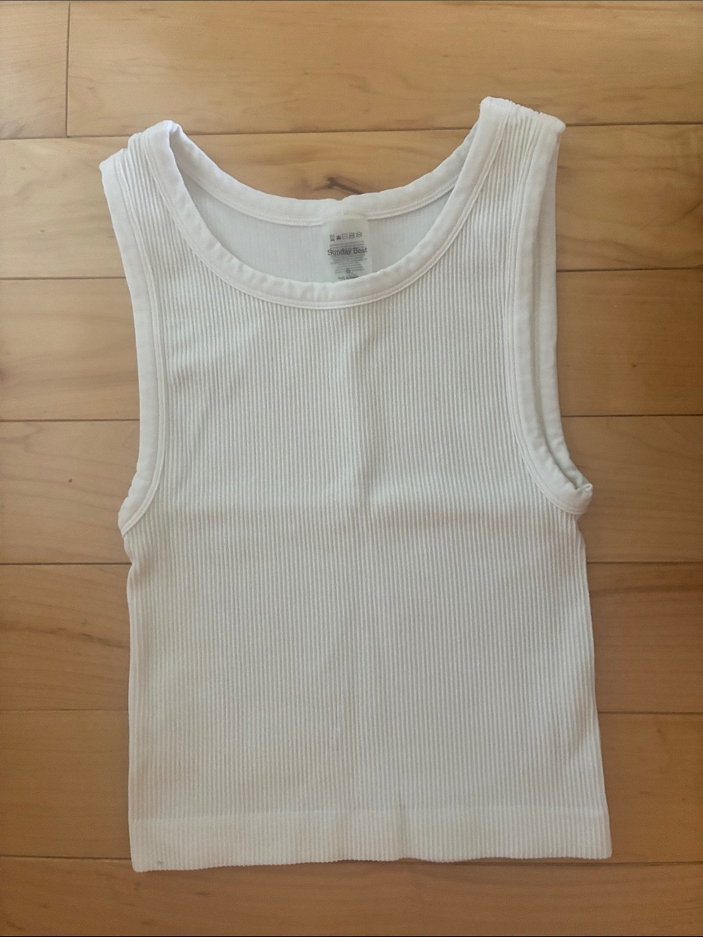 Sunday Best White Ribbed Tank Top